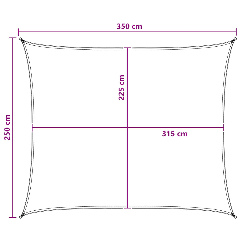 Telo Ombra Grigio chiaro e bianco 2,5 x 3,5 m HDPE