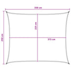 Telo Ombra Grigio chiaro e bianco 2,5 x 3,5 m HDPE