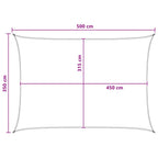 Telo Ombra Grigio chiaro e bianco 3,5 x 5 m HDPE