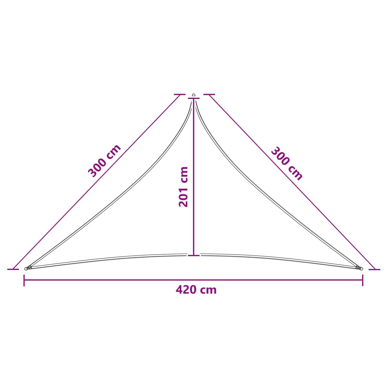Telo Ombra 3 x 3 x 4,2 m HDPE