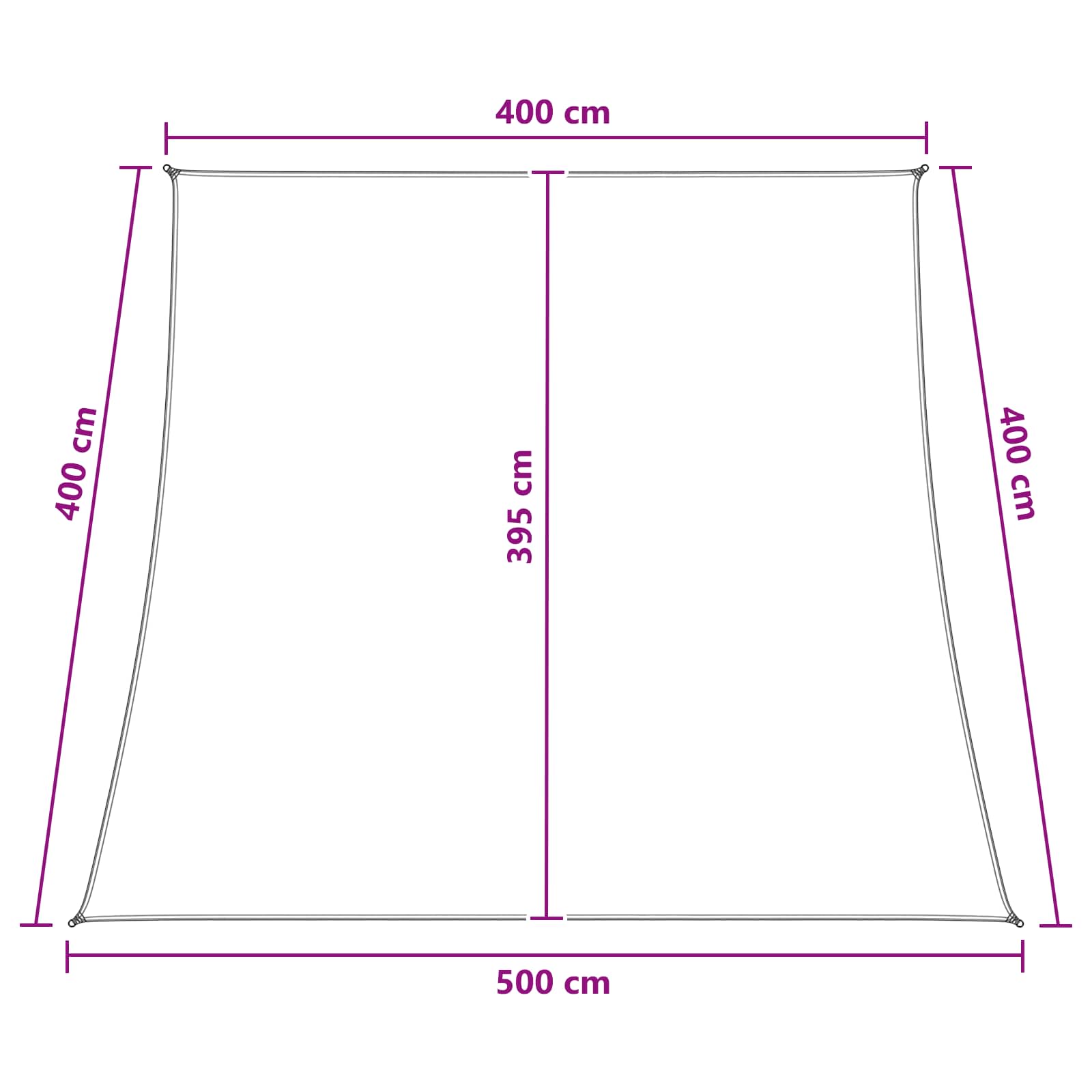 Telo Ombra Grigio chiaro e bianco 4 / 5 x 4 m HDPE