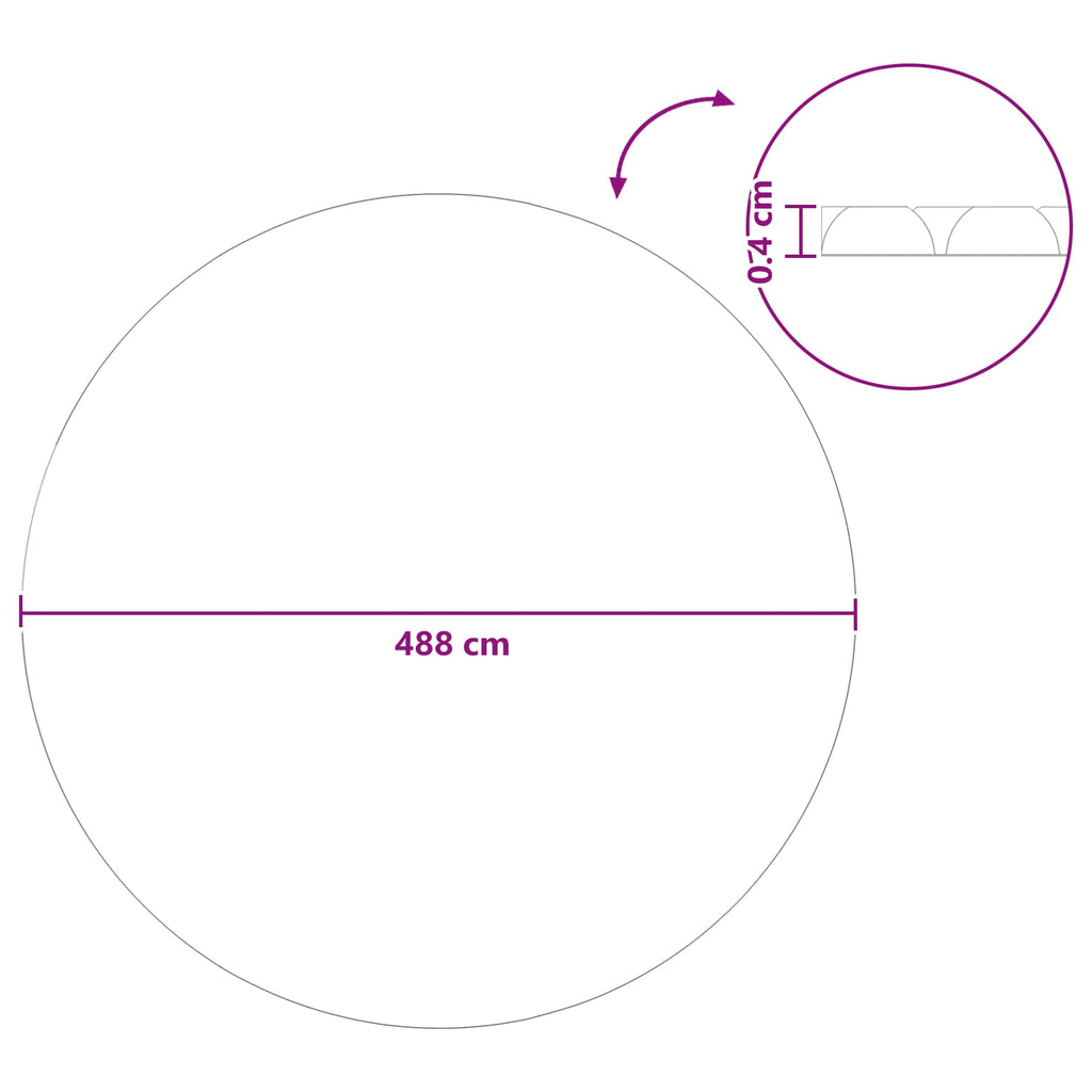 Copertura Solare per Piscina di Alta Qualità Ø 488 cm 200 μm
