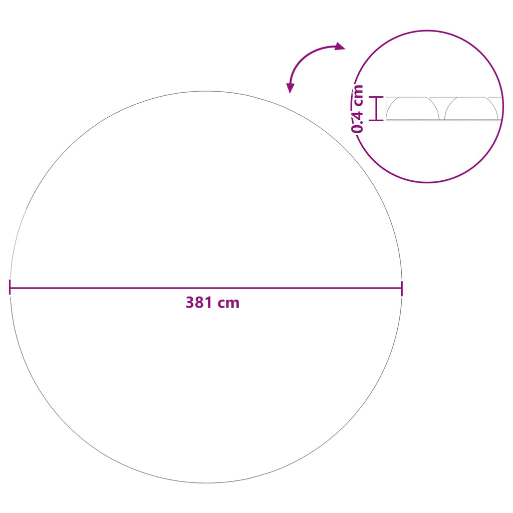 Copertura Solare per Piscina di Alta Qualità Ø 381 cm 200 μm