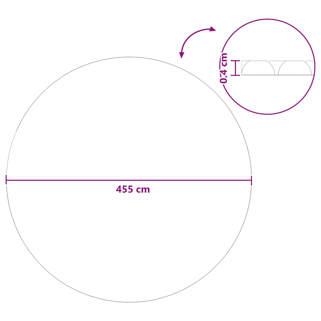 Copertura Solare per Piscina di Alta Qualità Ø 455 cm 200 μm