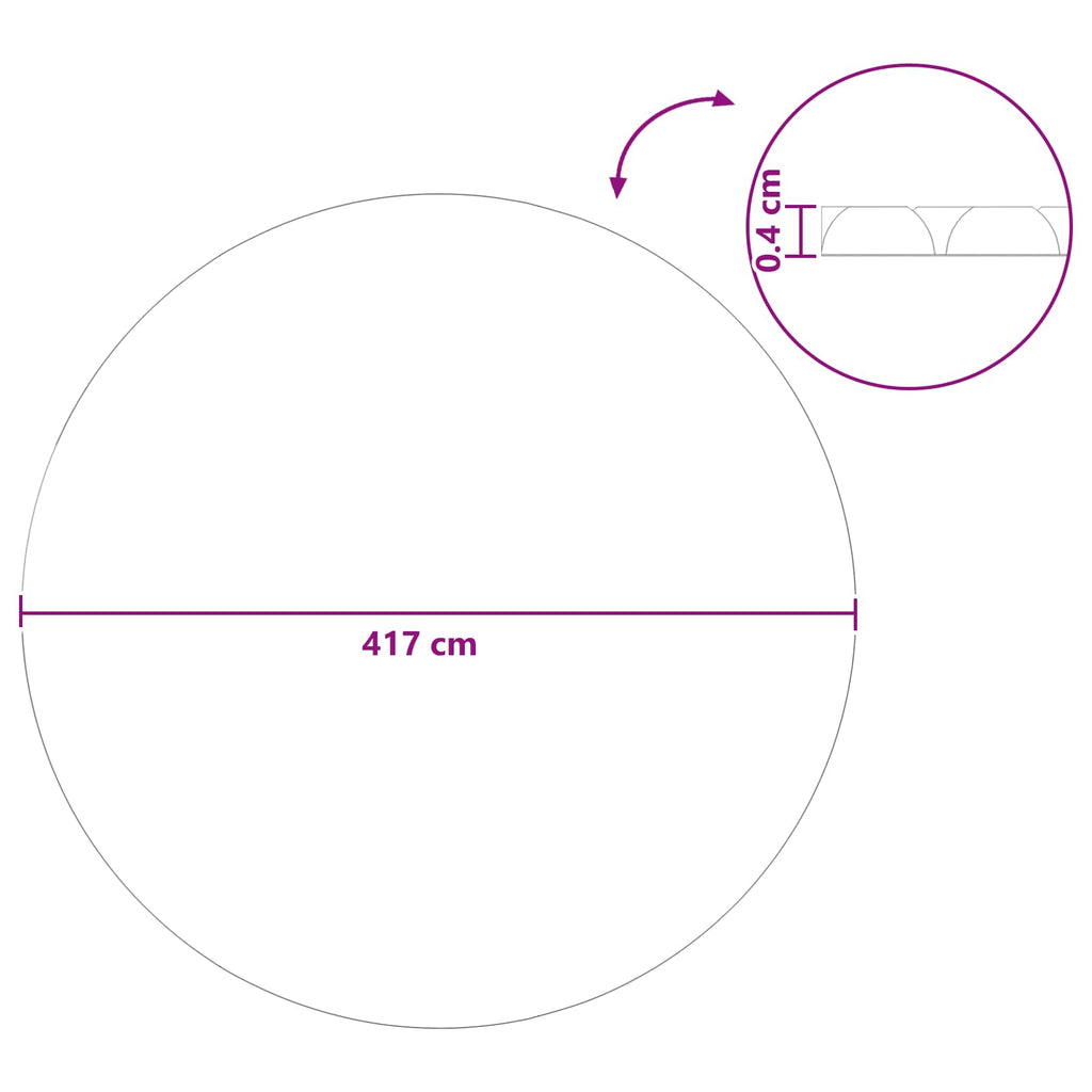 Copertura Solare per Piscina Extra Pesante Ø 417 cm 400 μm