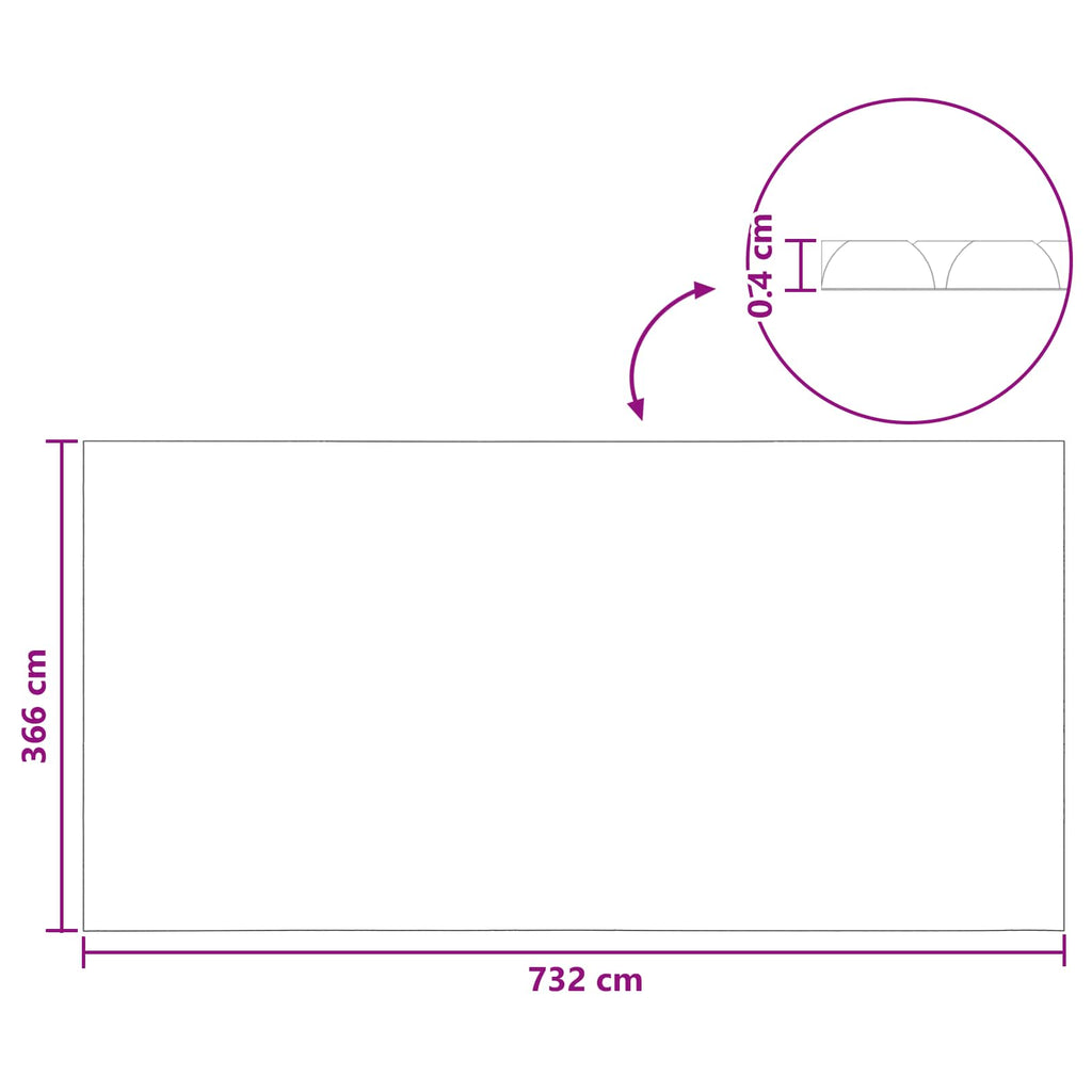 Copertura Solare per Piscina Extra Pesante 732 x 366 cm 400 μm