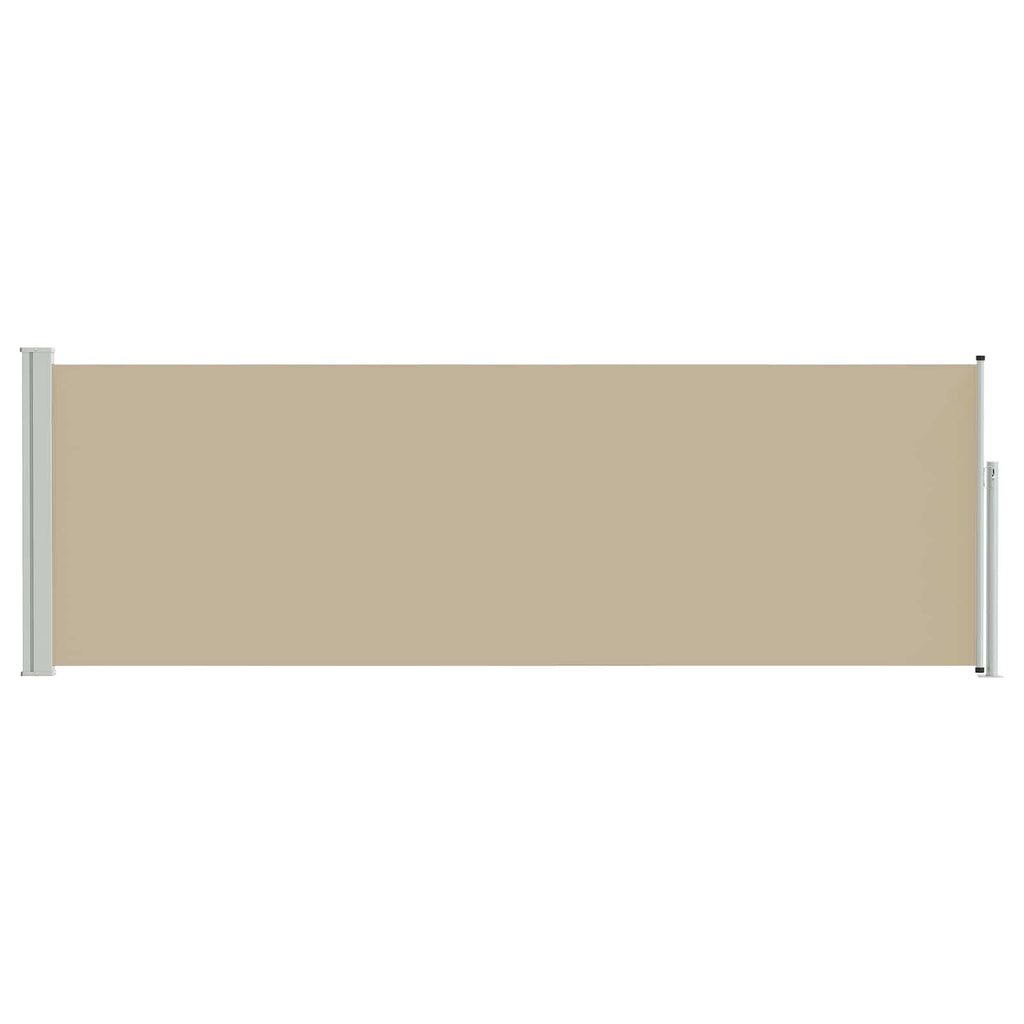 Tenda laterale retrattile Beige 500 x 100 cm Poliestere