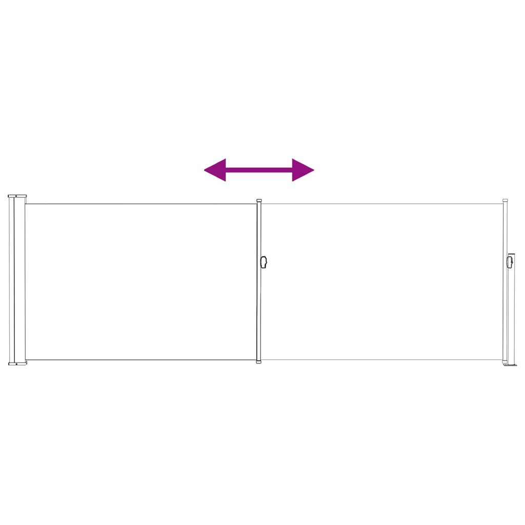 Tenda laterale retrattile Antracite 500 x 100 cm Poliestere
