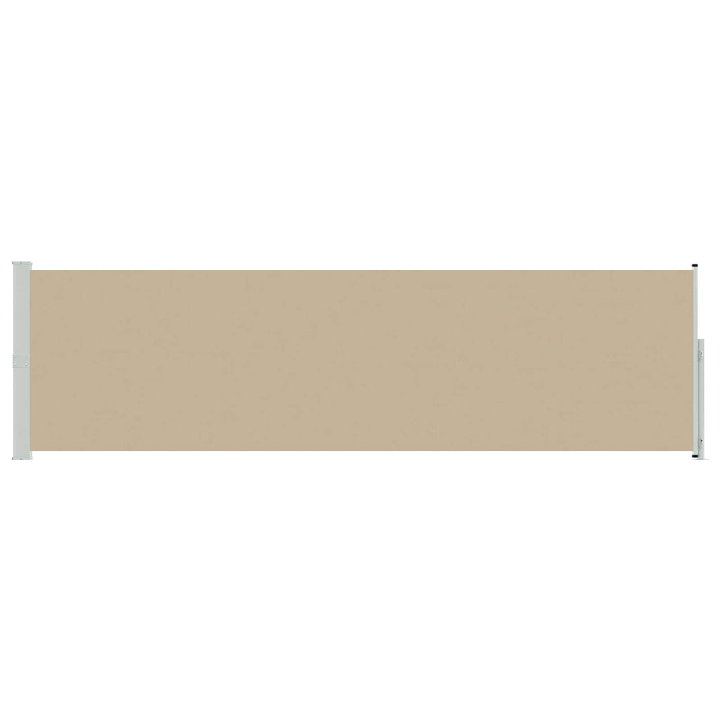 Tenda laterale retrattile Beige 500 x 117 cm Poliestere