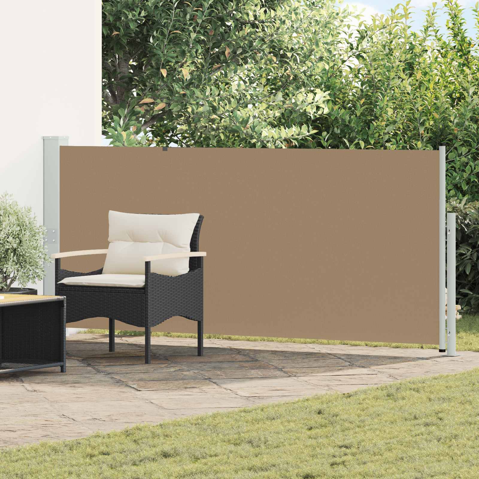 Tenda laterale retrattile Tortora 500 x 140 cm Poliestere