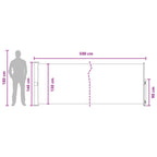Tenda laterale retrattile Antracite 500 x 140 cm Poliestere