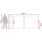 Tenda laterale retrattile Tortora 500 x 160 cm Poliestere