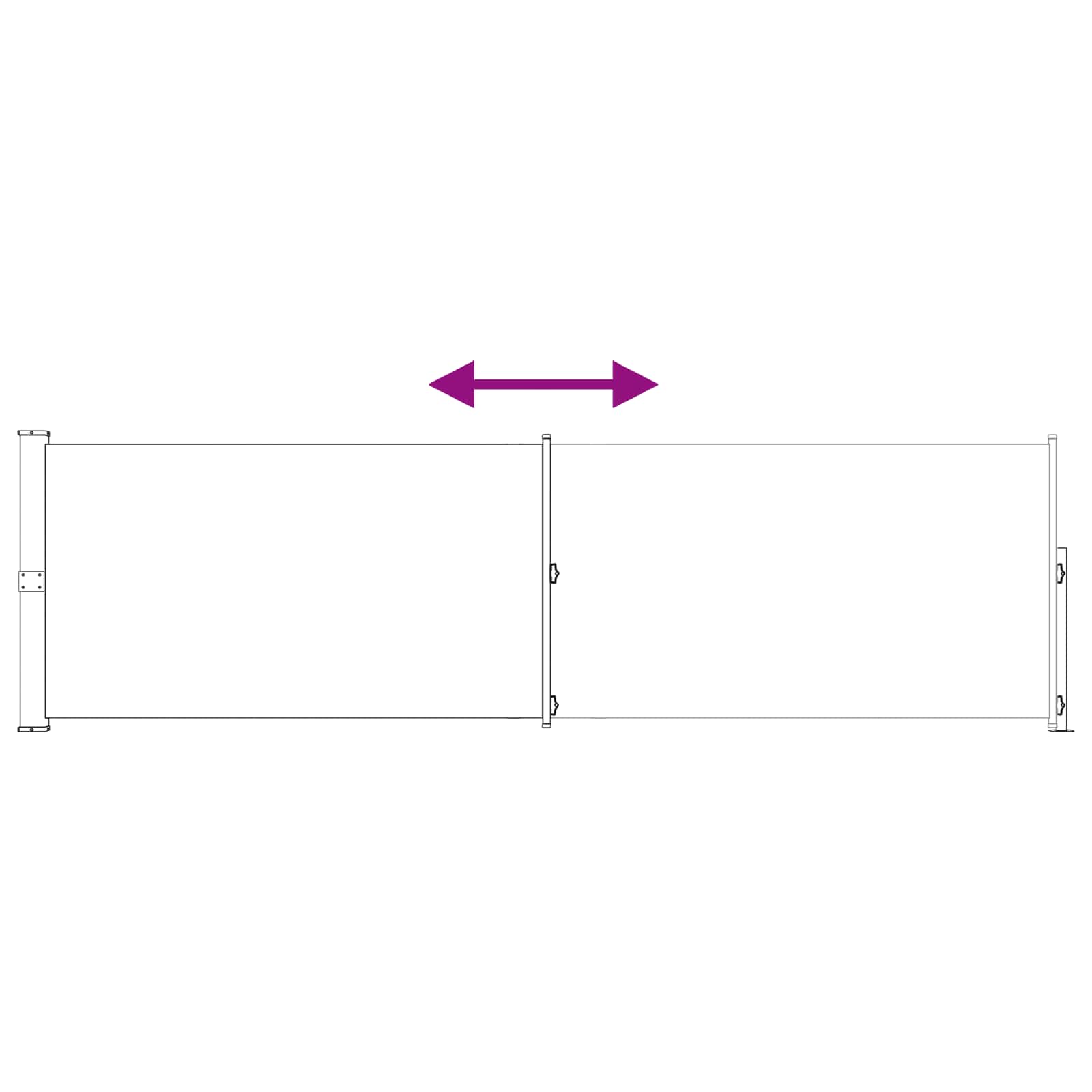 Tenda laterale retrattile Tortora 600 x 160 cm Poliestere