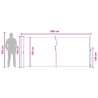 Tenda laterale retrattile Tortora 600 x 160 cm Poliestere