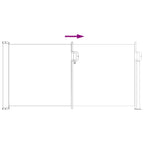 Tenda laterale retrattile Grigio 300 x 100 cm Poliestere