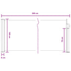 Tenda laterale retrattile Grigio 300 x 100 cm Poliestere