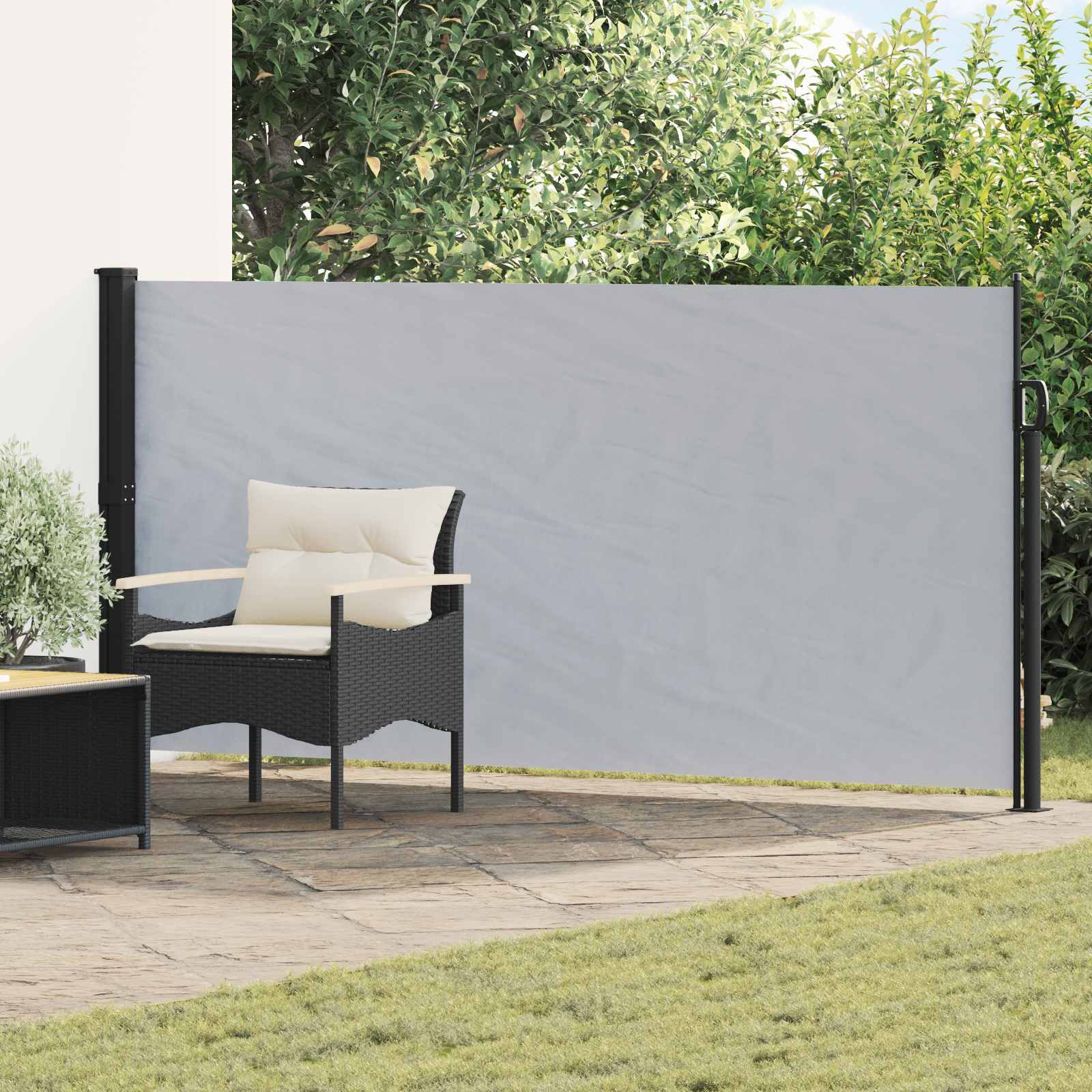 Tenda laterale retrattile Grigio 300 x 140 cm Poliestere