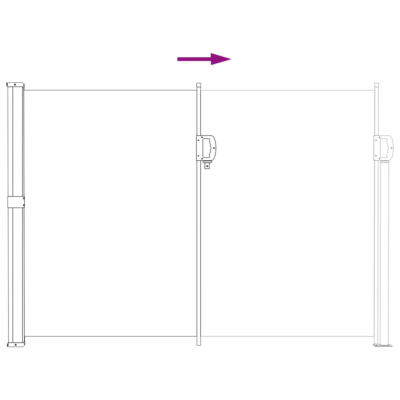 Tenda laterale retrattile Sabbia 300 x 140 cm Poliestere