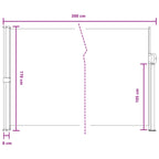 Tenda laterale retrattile Nero 300 x 170 cm Poliestere