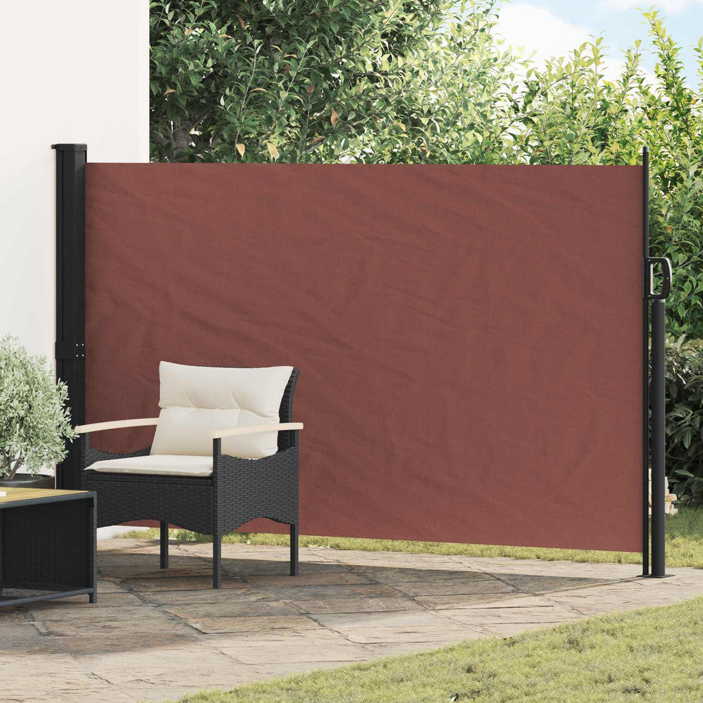 Tenda laterale retrattile Marrone 300 x 170 cm Poliestere