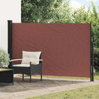Tenda laterale retrattile Marrone 300 x 170 cm Poliestere