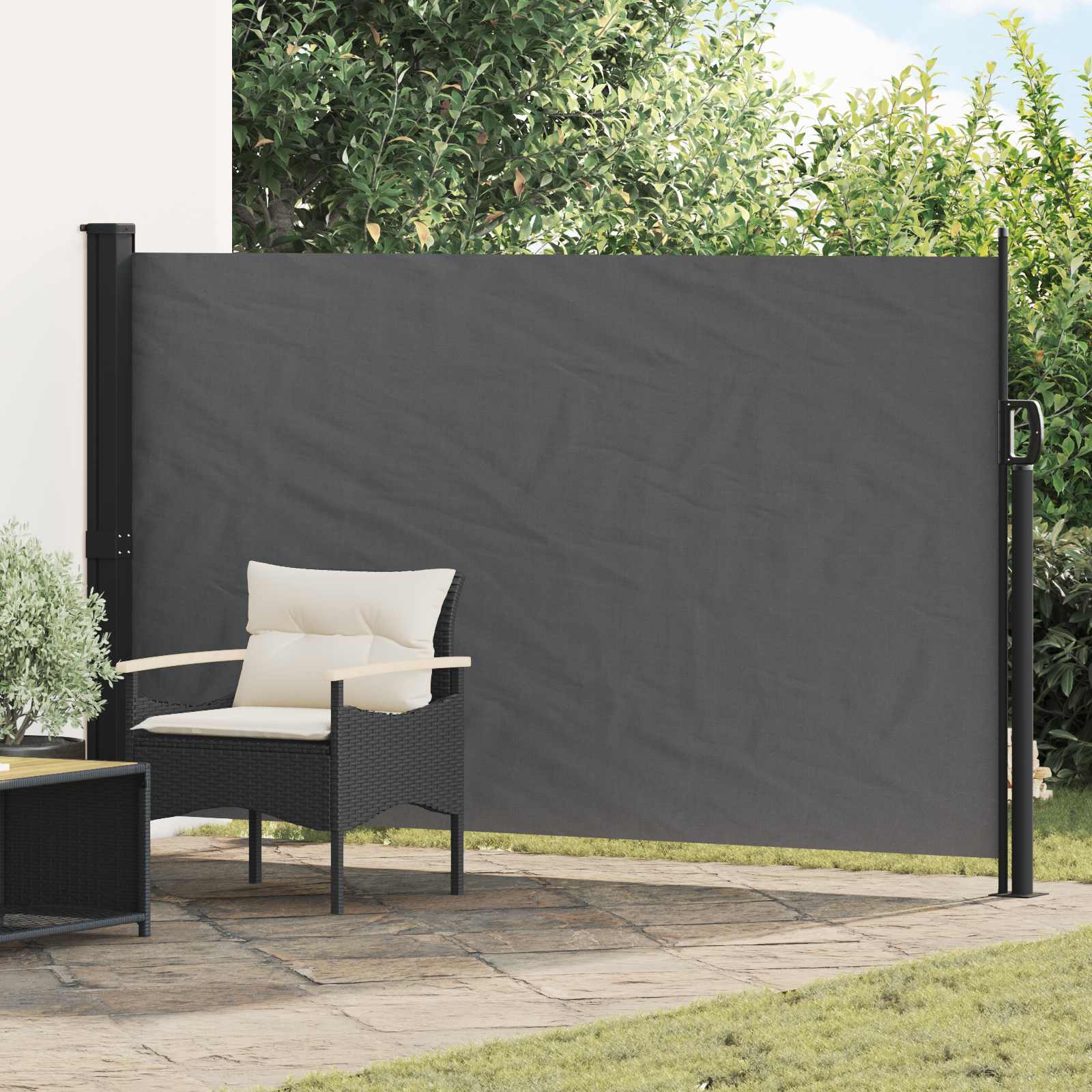 Tenda laterale retrattile Antracite 300 x 170 cm Poliestere