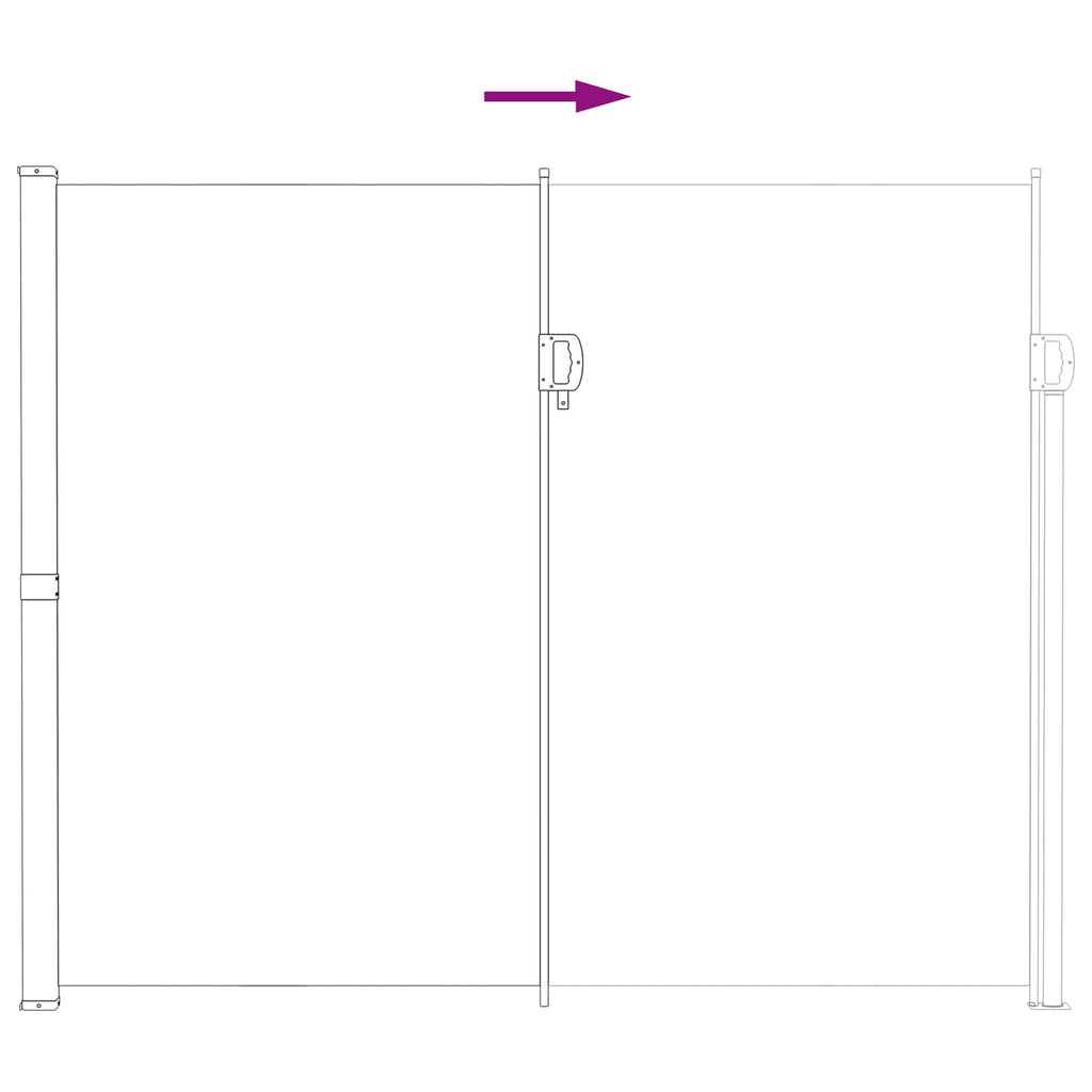 Tenda laterale retrattile Sabbia 500 x 220 cm Poliestere