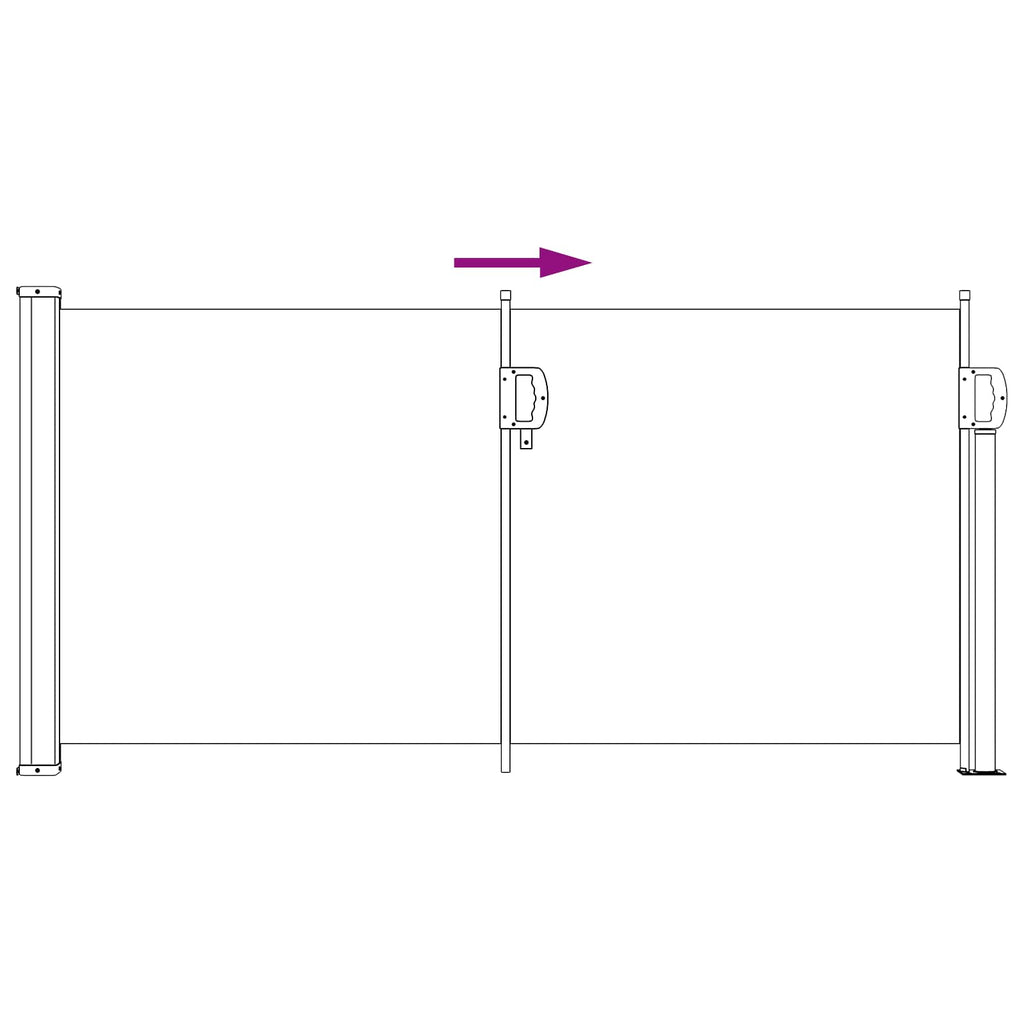 Tenda laterale retrattile Antracite 300 x 100 cm Poliestere