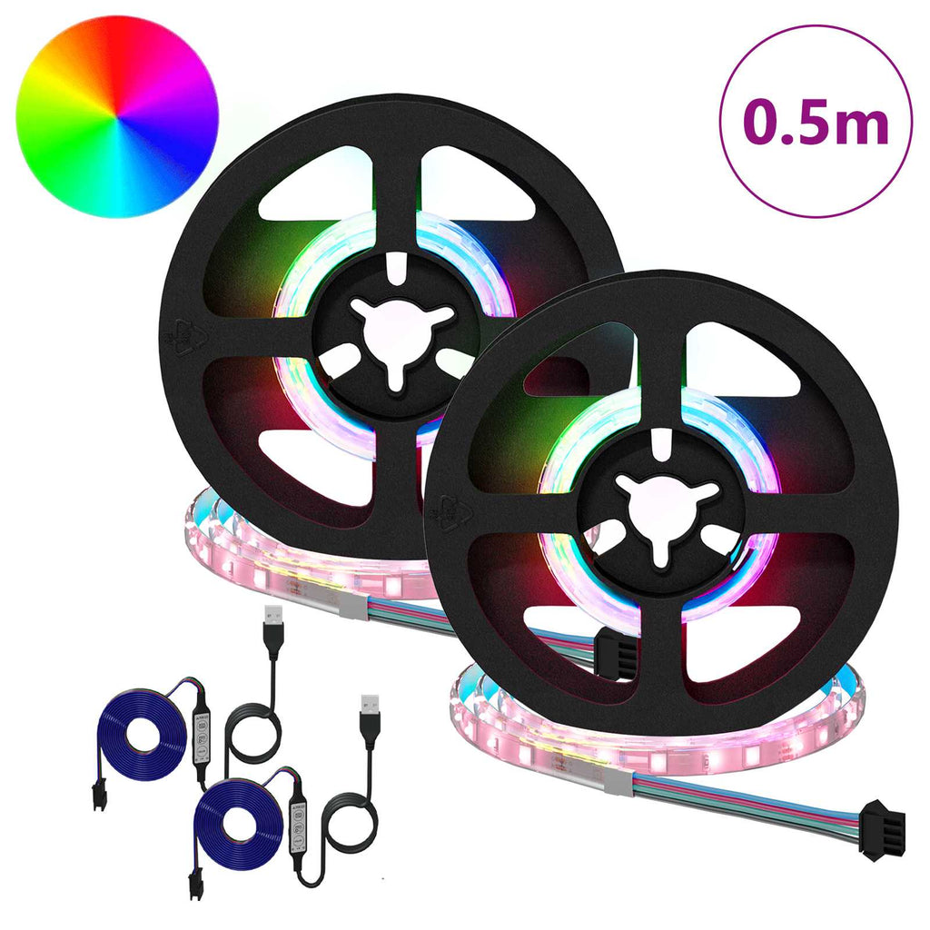 Striscia LED 2 pcs Nero e trasparente 250 mm Rame e plastica