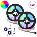 Striscia LED 2 pcs Nero e trasparente 950 mm Rame e plastica