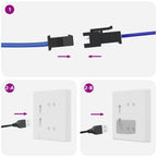 Striscia LED 2 pcs Nero e trasparente 2300 mm Rame e plastica