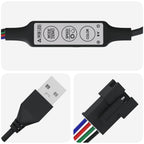 Striscia LED 2 pcs Nero e trasparente 4000 mm Rame e plastica