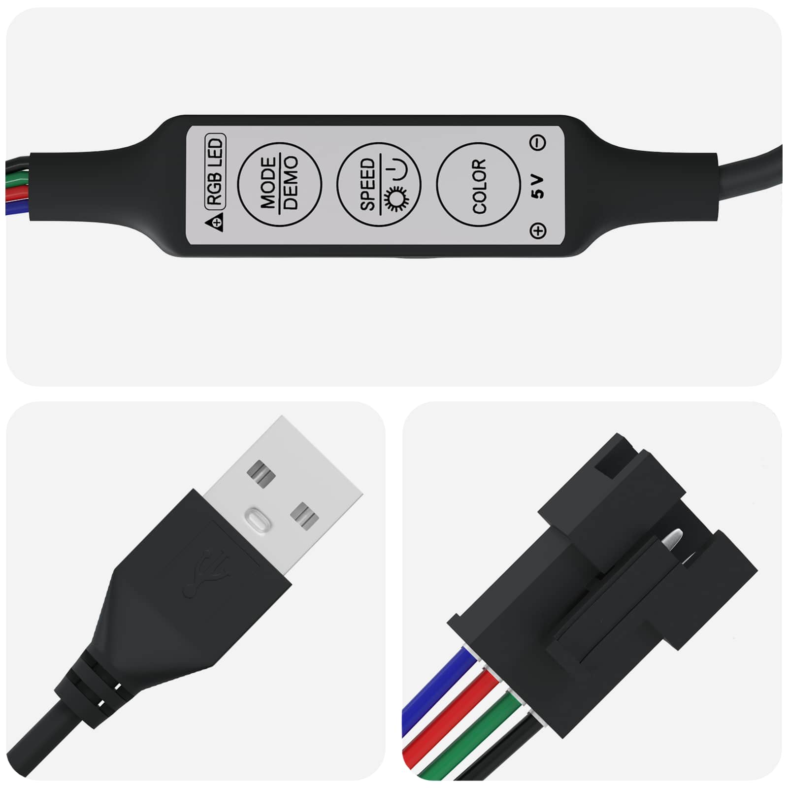 Striscia LED 2 pcs Nero e trasparente 4700 mm Rame e plastica
