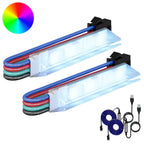 Striscia LED 2 pcs Nero e Bianco 1745 mm Rame e plastica