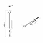 Striscia LED 2 pcs Nero e Bianco 1745 mm Rame e plastica
