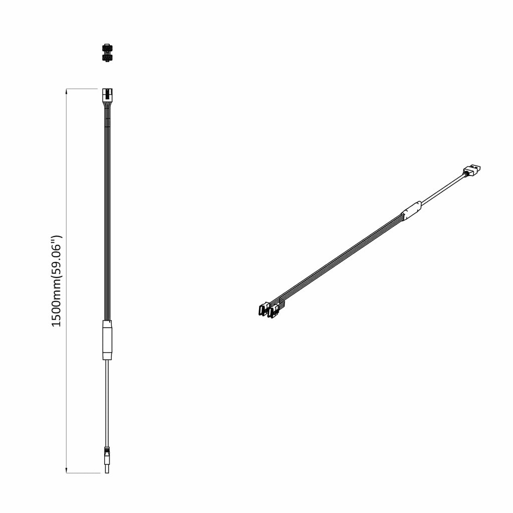 Striscia LED 2 pcs Nero e Multicolore 1745 mm Rame e plastica