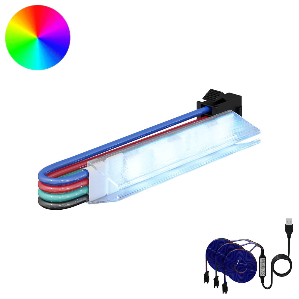 Striscia LED 2 pcs Nero e Multicolore 1745 mm Rame e plastica