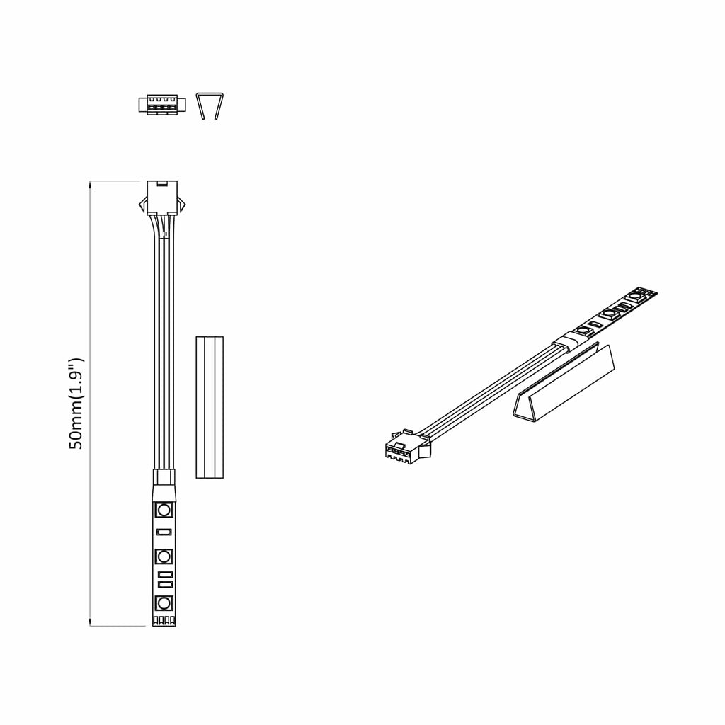 Striscia LED 2 pcs Nero e Multicolore 1745 mm Rame e plastica