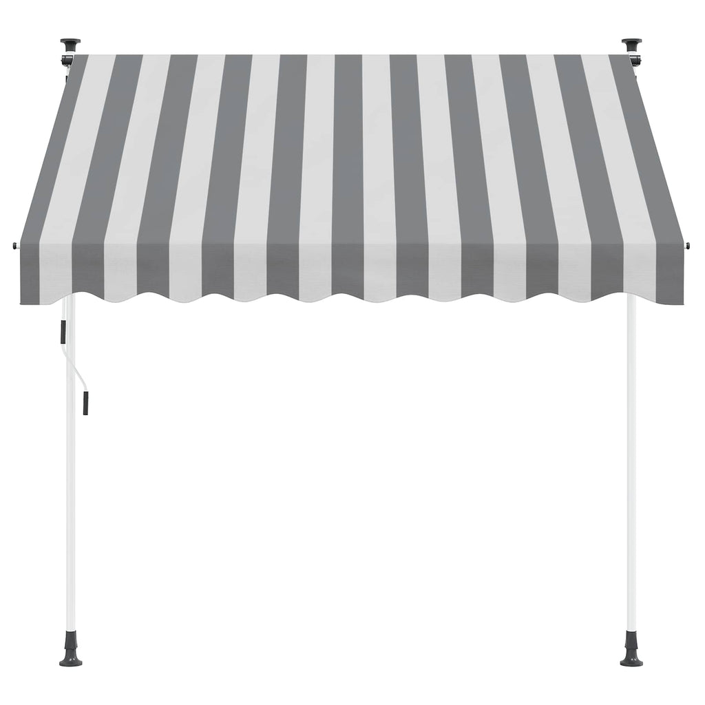 Tenda retrattile manuale Antracite e Bianco 150 cm