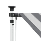 Tenda retrattile manuale Antracite e Bianco 200 cm