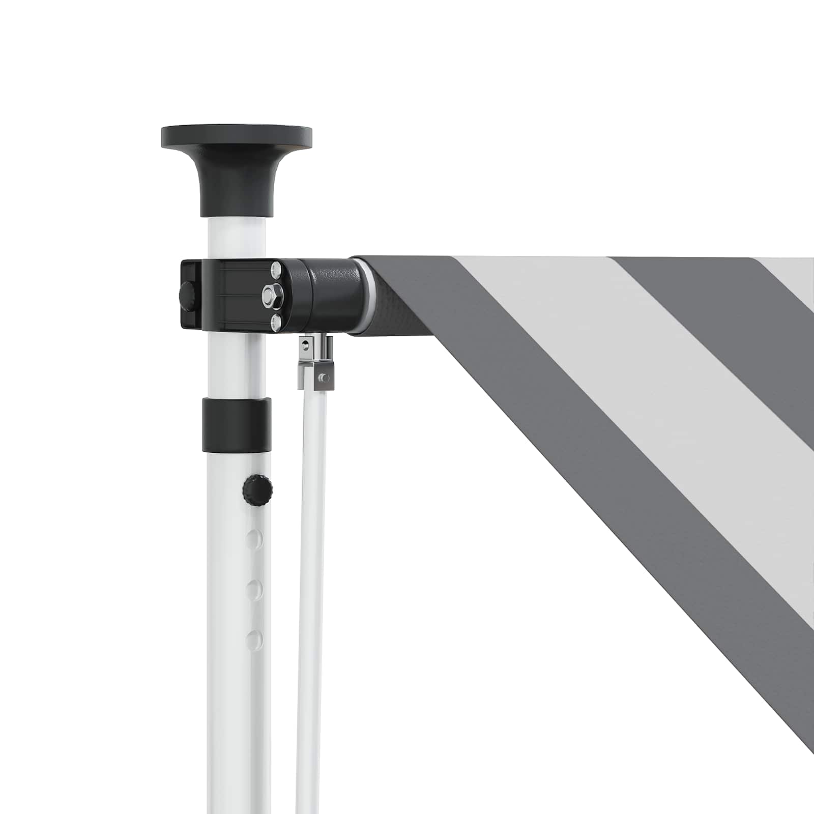 Tenda retrattile manuale Antracite e Bianco 250 cm