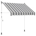 Tenda retrattile manuale Antracite e Bianco 400 cm