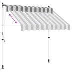 Tenda retrattile manuale Antracite e Bianco 400 cm