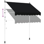 Tenda retrattile manuale Nero 150 cm