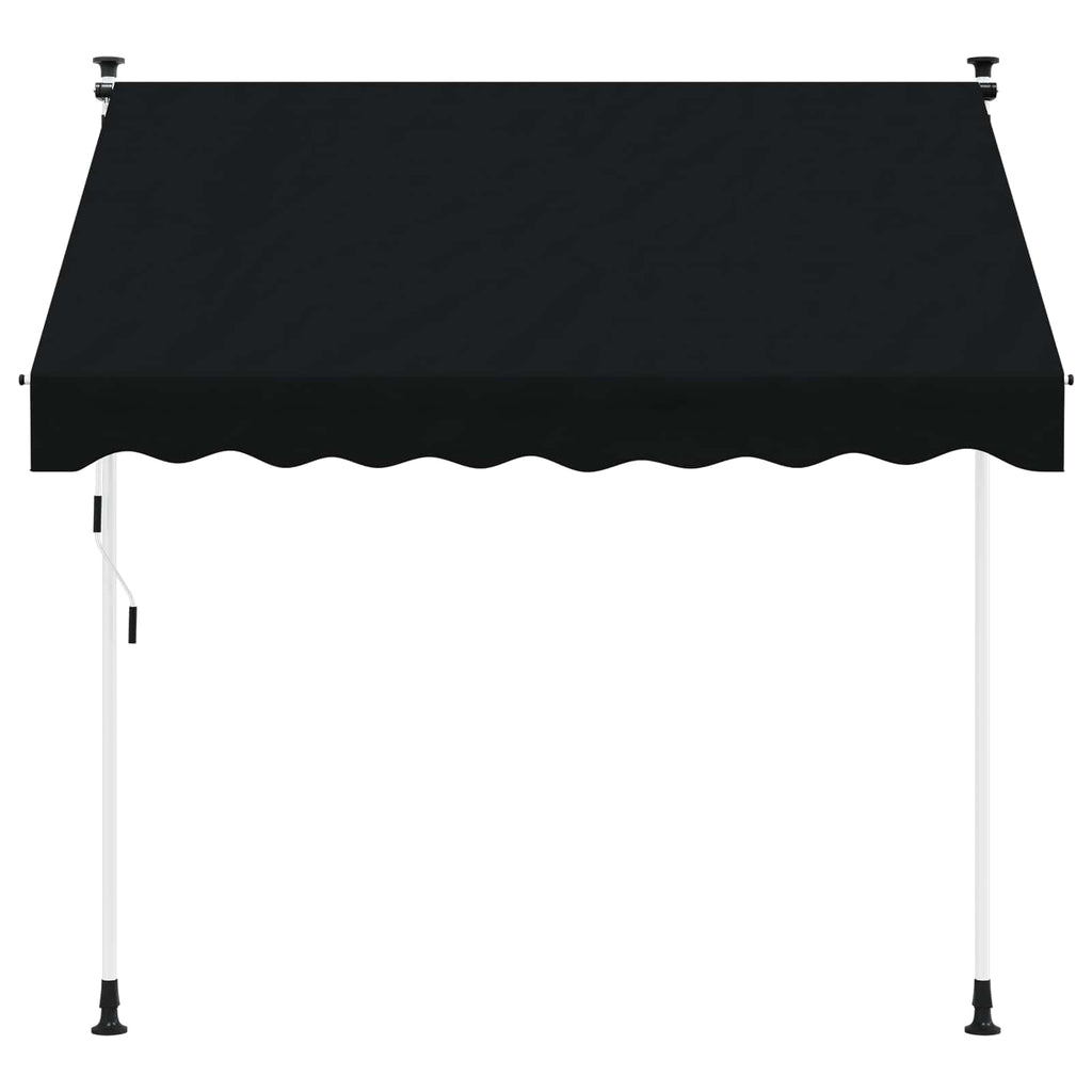 Tenda retrattile manuale Nero 200 cm