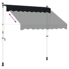 Tenda retrattile manuale Nero 250 cm