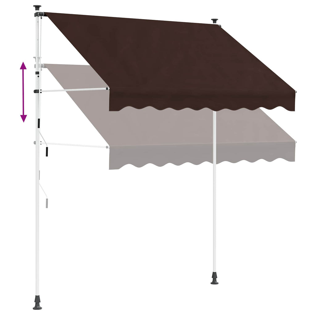 Tenda retrattile manuale Marrone 100 cm
