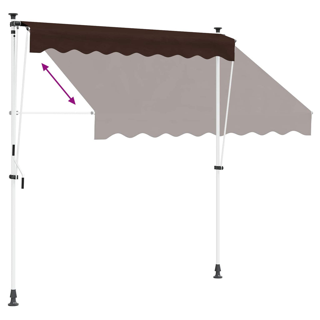 Tenda retrattile manuale Marrone 300 cm