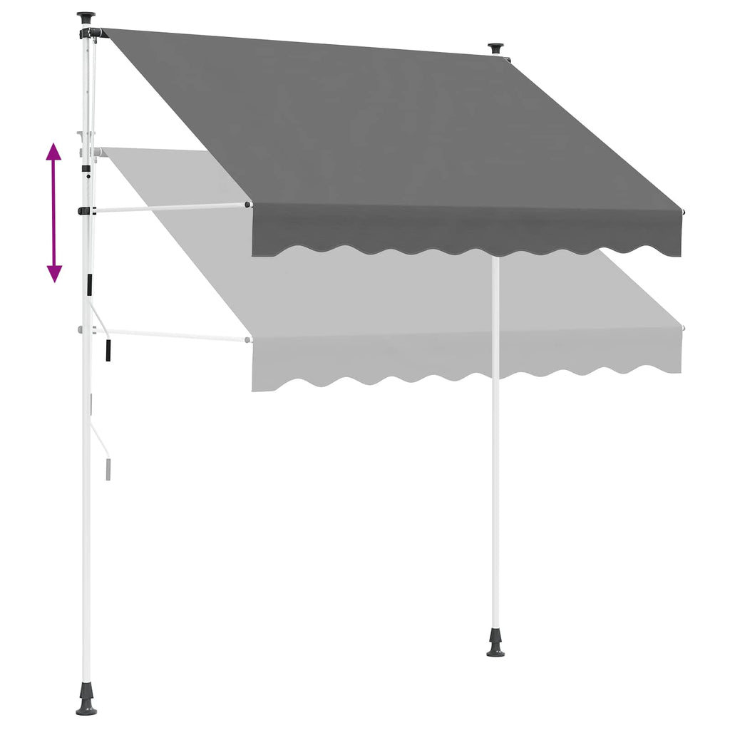 Tenda retrattile manuale Grigio Chiaro 300 cm