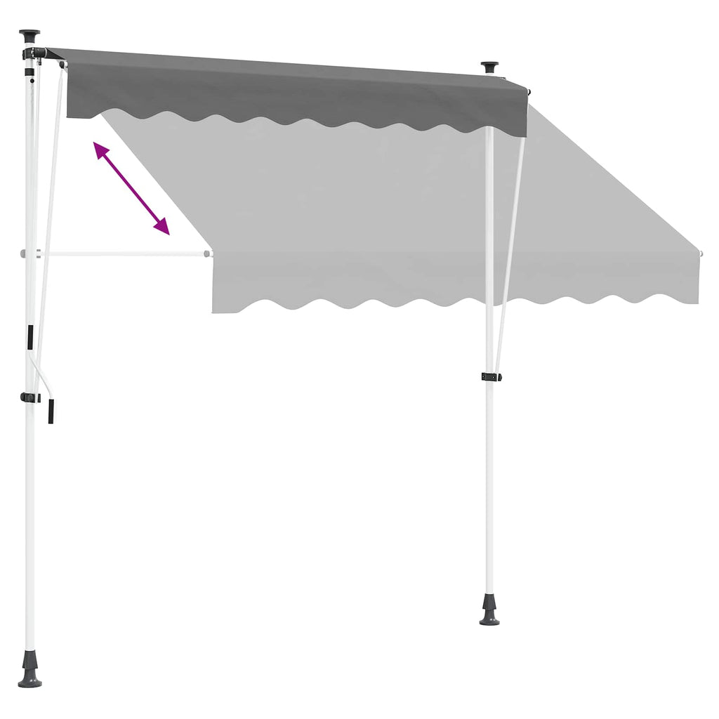 Tenda retrattile manuale Grigio Chiaro 300 cm